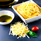 Pasta Öl mit Parmesan - Typisch Italienisch - frisch gezapft-