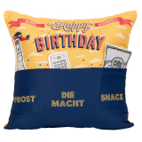 Geschenkekissen -  Happy Birthday Retro